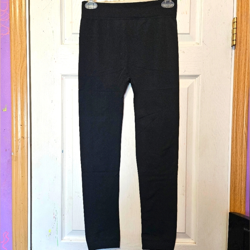 Leggings Black Soft NWT One Size Fabric & Fabric